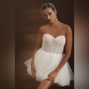 NWT Wtoo by Watters Maeve Strapless Embellished Corset Mini Dress (Size 0)